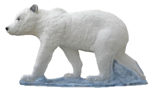 Ours blanc 3D pour le tir à l'arc 3D